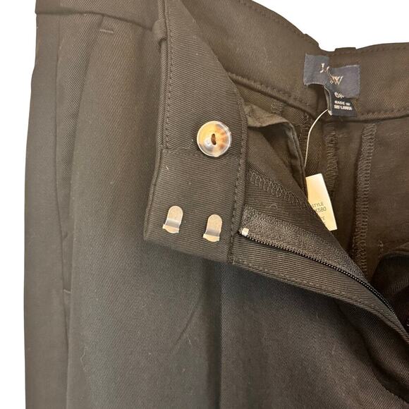 New J. Crew Black Wide Leg Pleated Slacks Dress Work Pants Women's 6 Petite - Picture 4 of 12